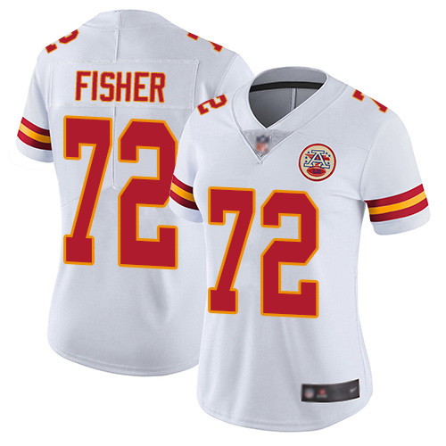 Women Kansas City Chiefs 72 Fisher Eric White Vapor Untouchable Limited Player Football Nike NFL Jersey